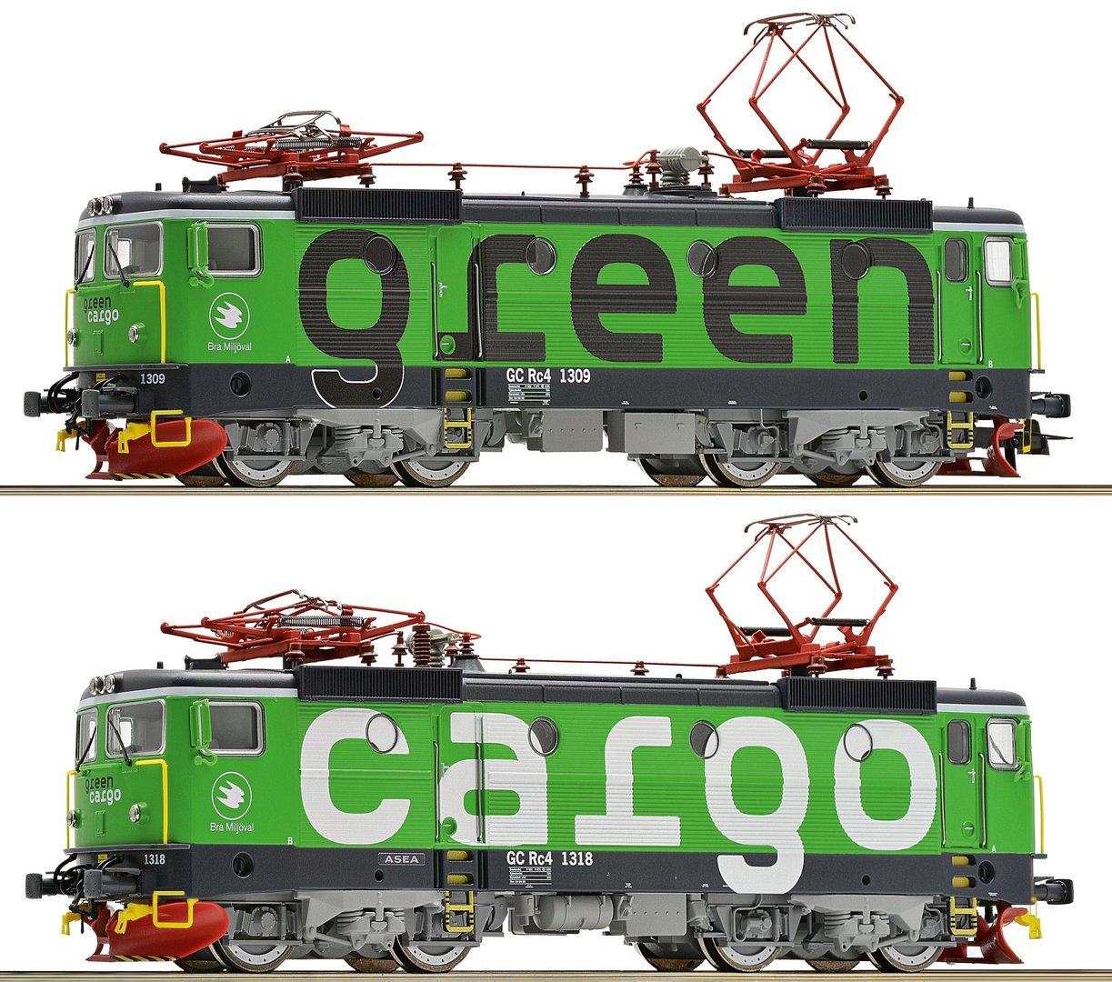 Roco HO 2-tlg. Set  E-Lok Rc4 Green Cargo AC ~