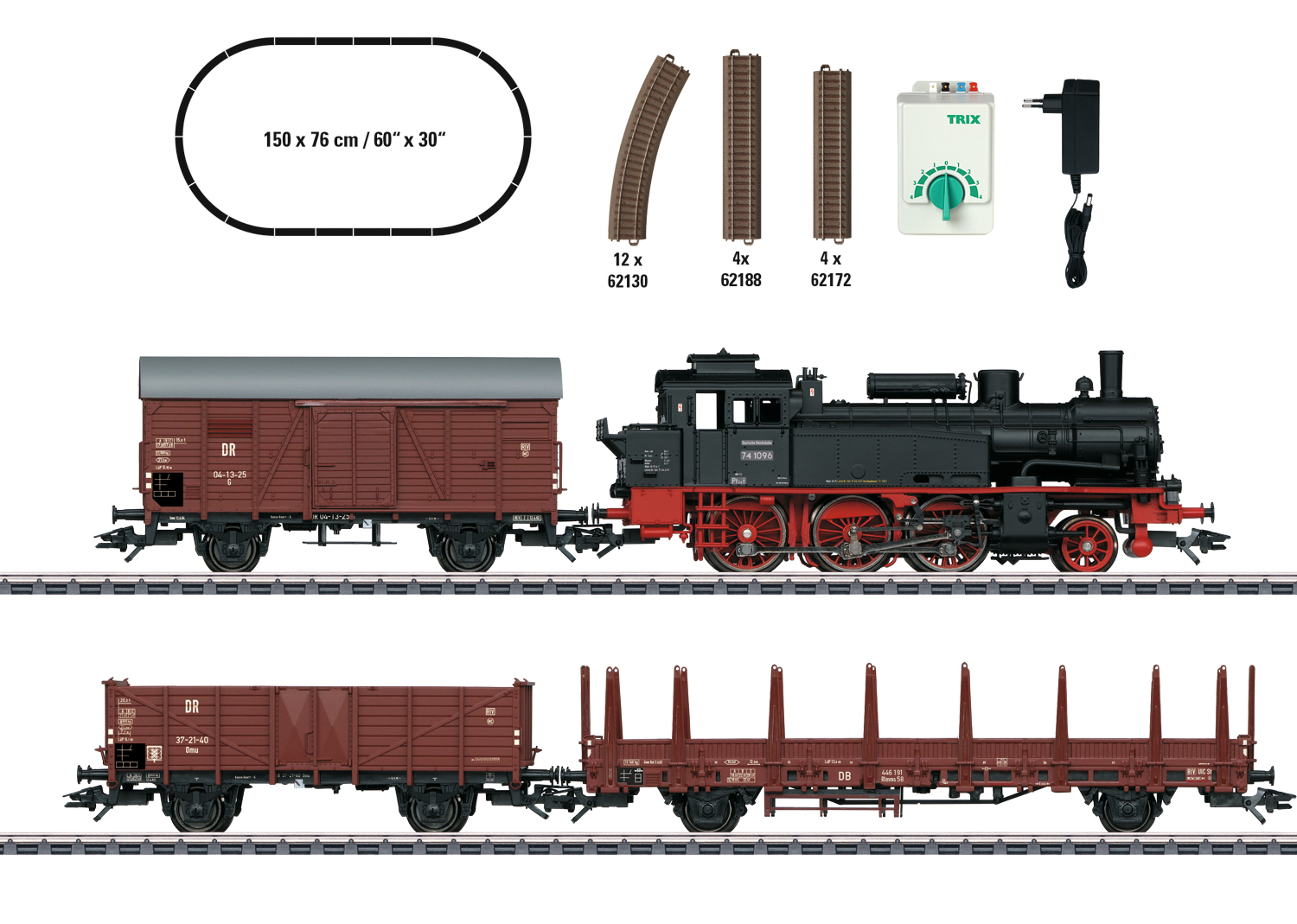 Trix HO Startpackung "Güterzug Epoche III" DR T21532
