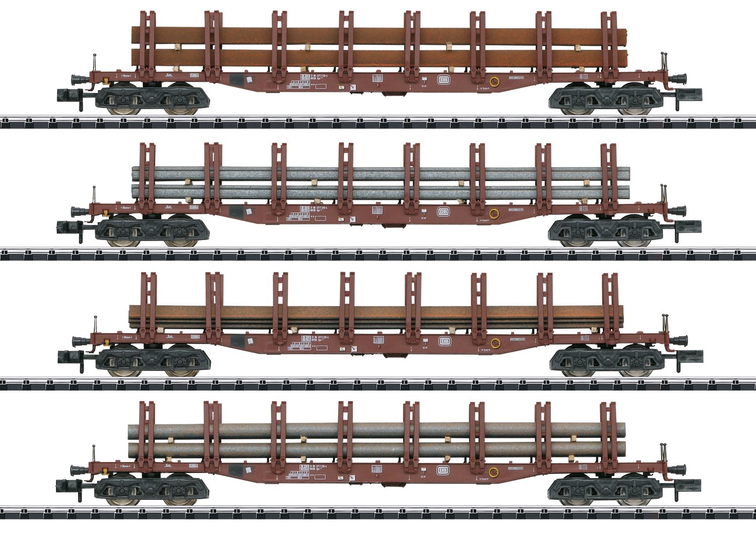 Minitrix N Güterwagen-Set 4-tlg. Stahltransport 15484
