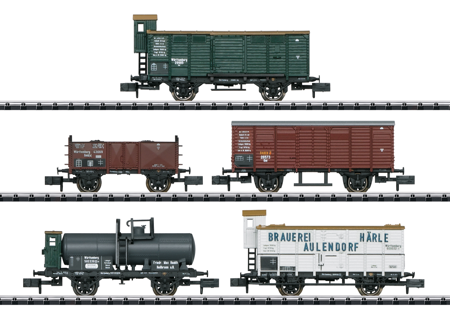 Minitrix N Güterwagen-Set 175Jahre K.W.St.E. 15534